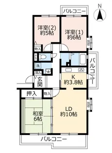 UR高槻・阿武山七番街【3階】の間取り