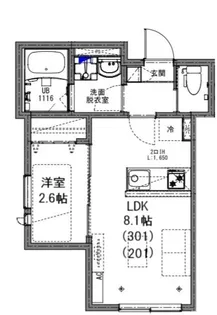千葉県八千代市勝田台1【アパート】の間取り