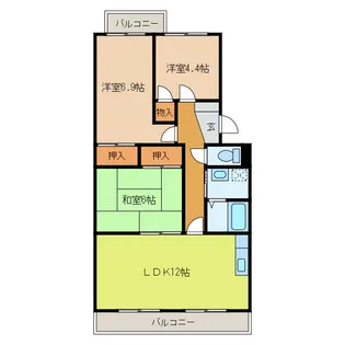 静岡県浜松市中央区小池町【マンション】の間取り