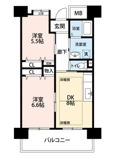 OPH南千里津雲台【5階】の間取り