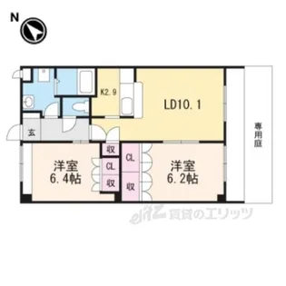 プランドール悠【2階】の間取り