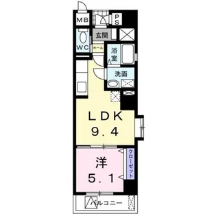 タウンコートS【9階】の間取り