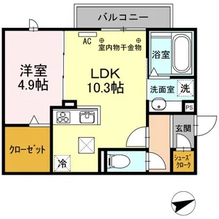 愛知県豊川市松久町2【アパート】の間取り