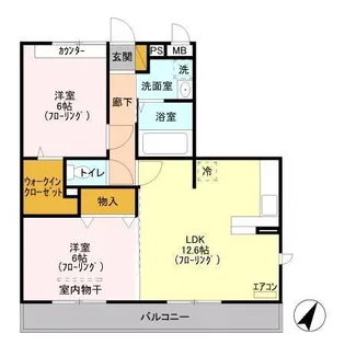 埼玉県蕨市錦町6【アパート】の間取り