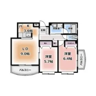 エレガン パルテール【2階】の間取り