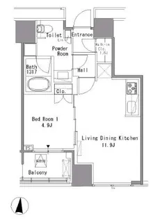 White Tower Hamamatsucho【2階】の間取り