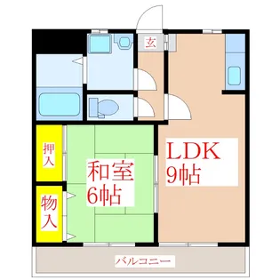 ガーデンプレイス野口【1階】の間取り