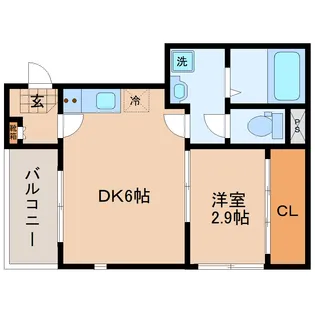 ハーモニーテラス東仙台XV【2階】の間取り