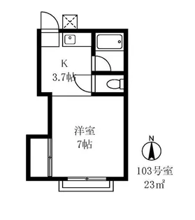 第1コーポ森田【1階】の間取り