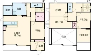 栃木県下野市下古山3【一戸建】の間取り