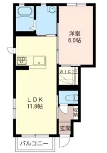 ベルビューA【1階】の間取り