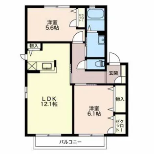 カジュアルスクエア【2階】の間取り