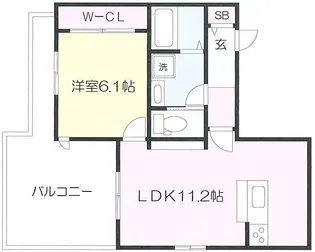 ZONNE江原町【3階】の間取り