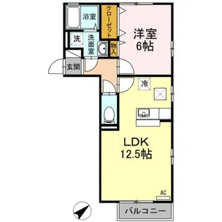 ウィルモア【1階】の間取り