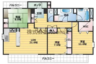 プレミール久宝寺【7階】の間取り