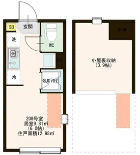 アーバンスカイ六郷【2階】の間取り