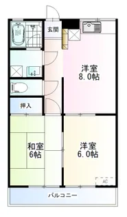 埼玉県さいたま市南区鹿手袋6【アパート】の間取り