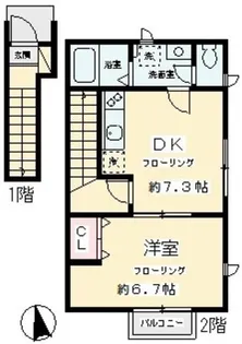 フレヴェール【2階】の間取り