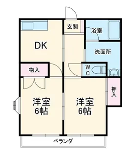 コーポキクIII【1階】の間取り