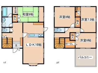 神奈川県相模原市緑区青山【一戸建】の間取り