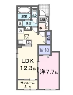 ガラシアI【1階】の間取り
