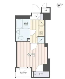 ル・リオン牛込柳町【11階】の間取り