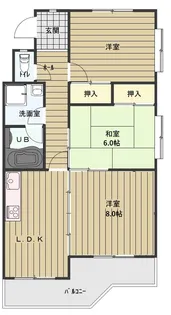 サニーハイム野々山【3階】の間取り