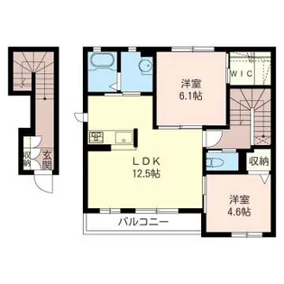 ソレイユ・ヴィラB オール電化【2階】の間取り