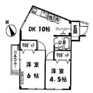 パークサイド北新井【2階】の間取り