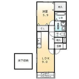 ブランカハウス【1階】の間取り