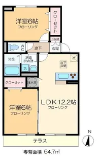 イーストエンジェル青山 B棟【1階】の間取り