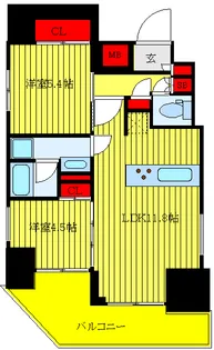 ジェノヴィア東日暮里グリーンヴェール【7階】の間取り