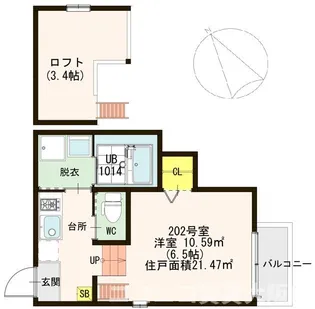 フェアレディ【2階】の間取り
