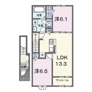 フェリーチェ【2階】の間取り