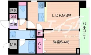 ノブレ梅北【5階】の間取り