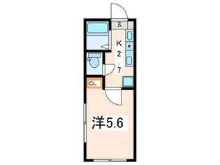 仮)西逸見町アパート【2階】の間取り
