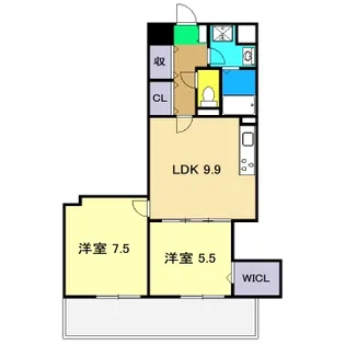 オブジェ朝倉【5階】の間取り