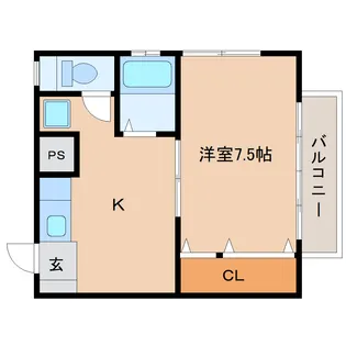 ボヌールメゾン【1階】の間取り