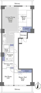 芝浦スクエアハイツ【18階】の間取り