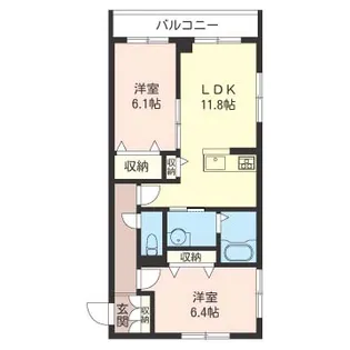 エル海神【2階】の間取り