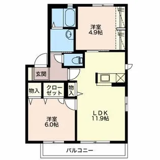 さくら B【2階】の間取り