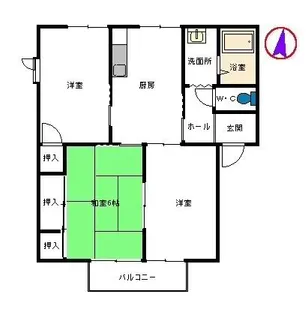 サンフラワー武蔵野台 D棟【2階】の間取り