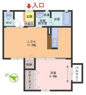 メゾン・ド・ジュモー【1階】の間取り