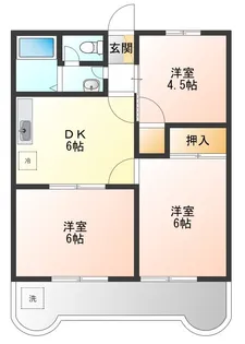 エコーハイツK【2階】の間取り