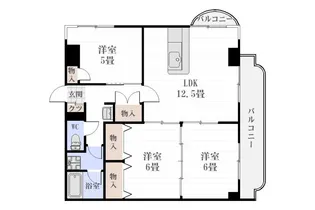 塩井川マンション【4階】の間取り