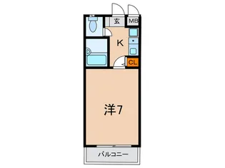 ベルフォ-レ上筒井【3階】の間取り