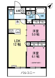 Eisvogel/アイスフォーゲル【2階】の間取り