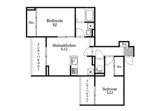 シャトネルB【2階】の間取り