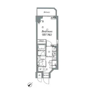Rising place石川町【5階】の間取り