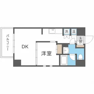 ゼニスレジデンス難波南【2階】の間取り